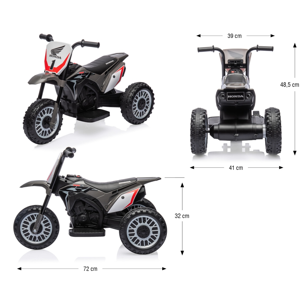 Elektrinis motociklas HONDA CRF 450R, Grey-Elektromobiliai vaikams, Motociklai-e-vaikas