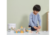 Medinės miesto kaladėlės DUBL VIGA PolarB Montessori 50 vnt-Žaislai, Lavinamieji žaislai, Kaladėlės-e-vaikas