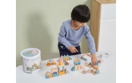 Medinės kaladėlės VIGA PolarB Miestas Montessori 50 vnt-Žaislai, Lavinamieji žaislai, Kaladėlės-e-vaikas