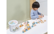 Medinės kaladėlės VIGA PolarB Miestas Montessori 50 vnt-Žaislai, Lavinamieji žaislai, Kaladėlės-e-vaikas