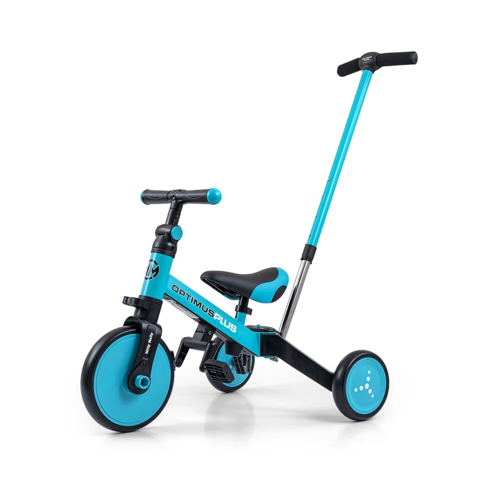 Triratis Optimus Plus 4-in-1, Blue-Judėjimui, Balansiniai dviratukai, Triratukai vaikams-e-vaikas