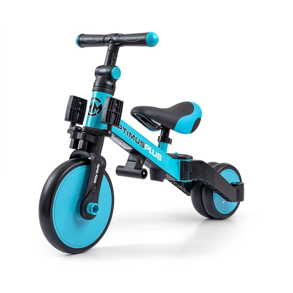 Triratis Optimus Plus 4-in-1, Blue-Judėjimui, Balansiniai dviratukai, Triratukai vaikams-e-vaikas