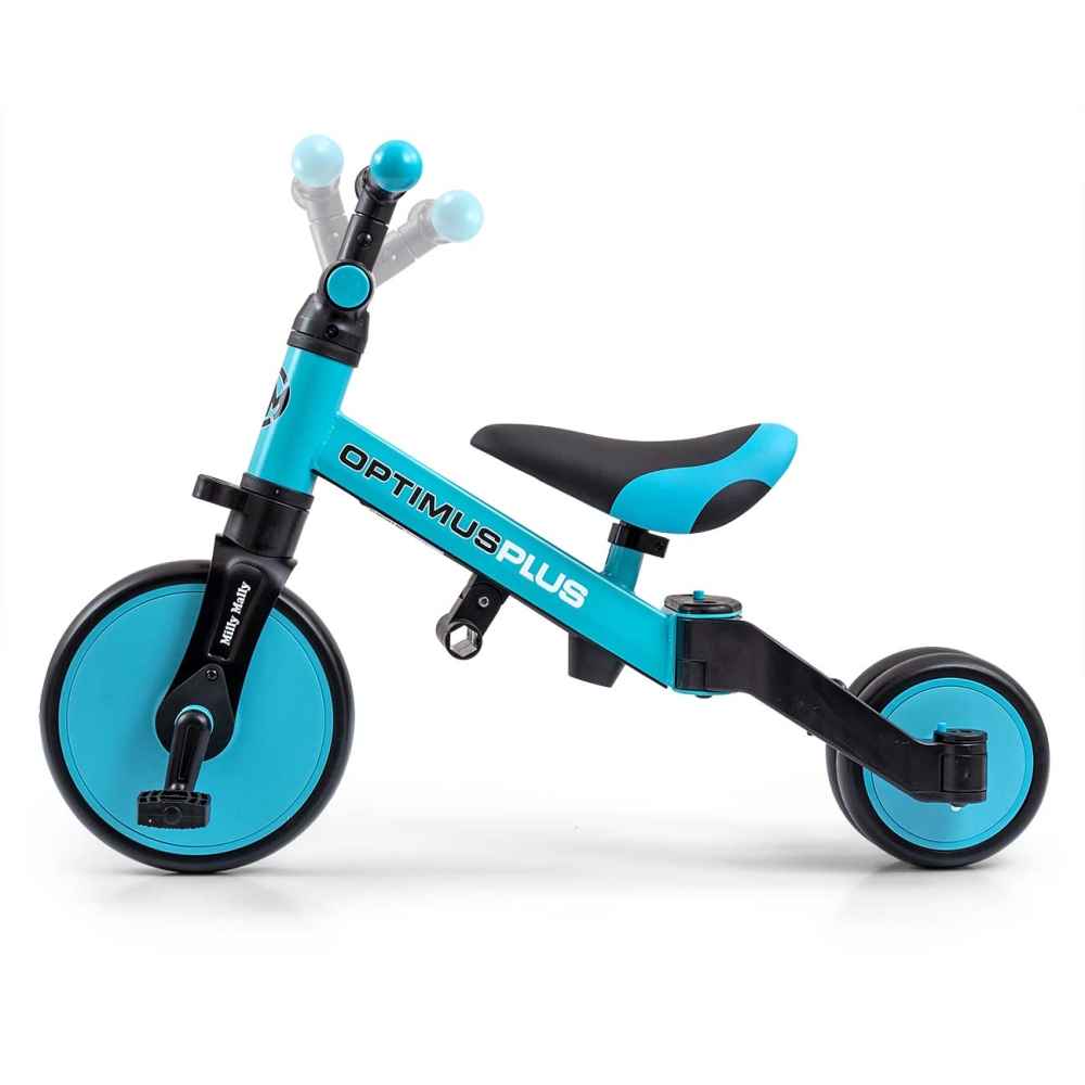 Triratis Optimus Plus 4-in-1, Blue-Judėjimui, Balansiniai dviratukai, Triratukai vaikams-e-vaikas
