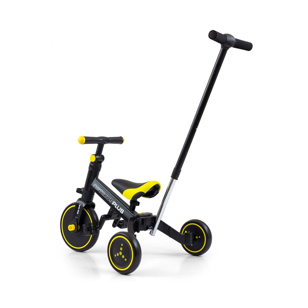 Triratis Optimus Plus 4-in-1, Black-Judėjimui, Triratukai vaikams-e-vaikas