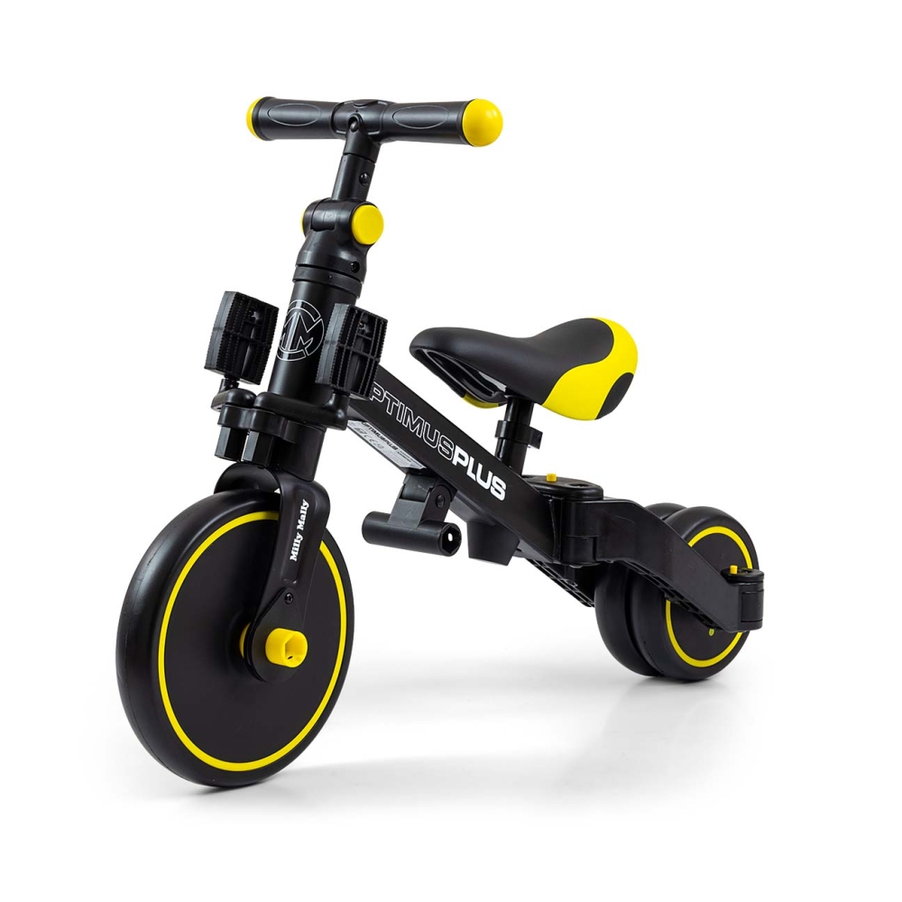Triratis Optimus Plus 4-in-1, Black-Judėjimui, Triratukai vaikams-e-vaikas