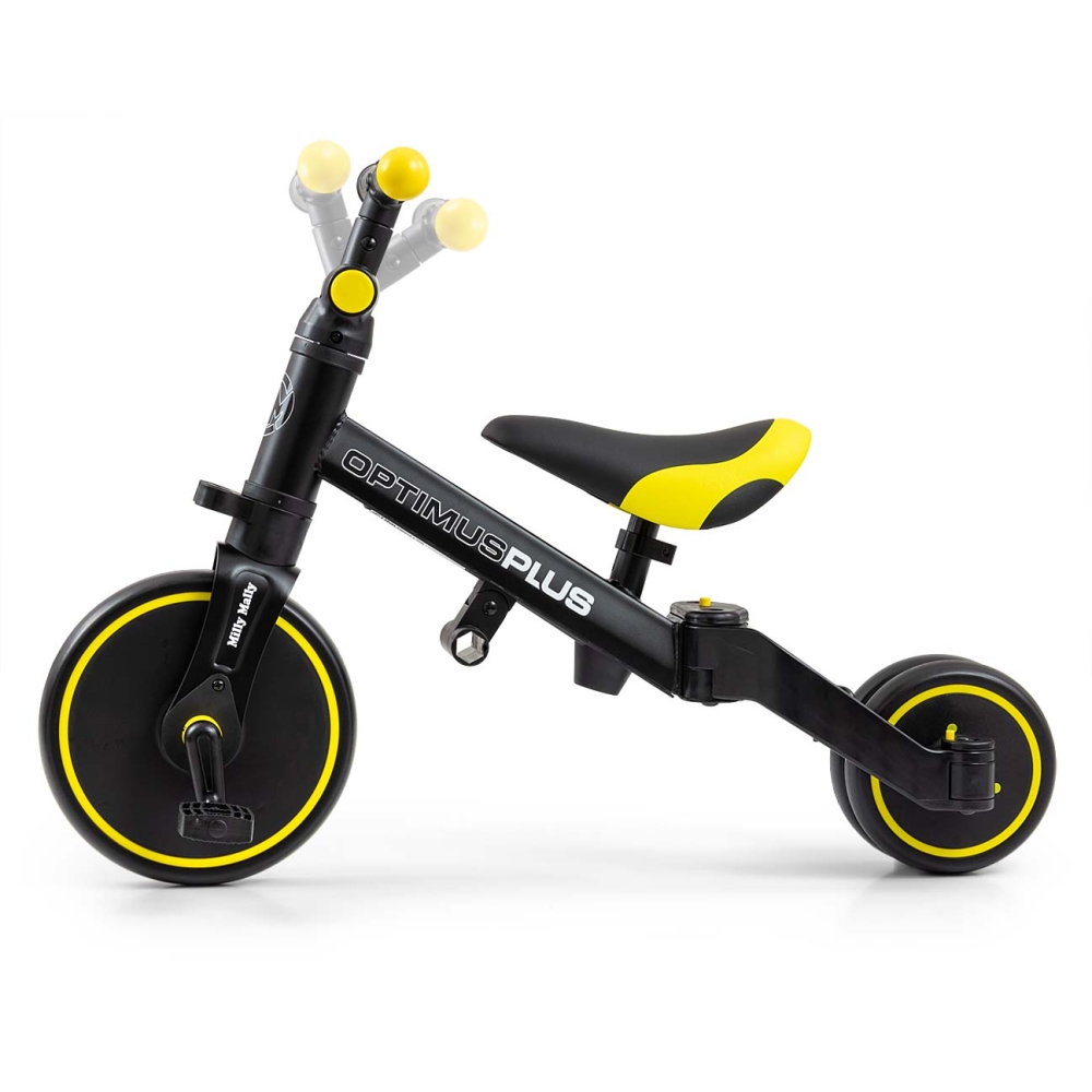 Triratis Optimus Plus 4-in-1, Black-Judėjimui, Triratukai vaikams-e-vaikas