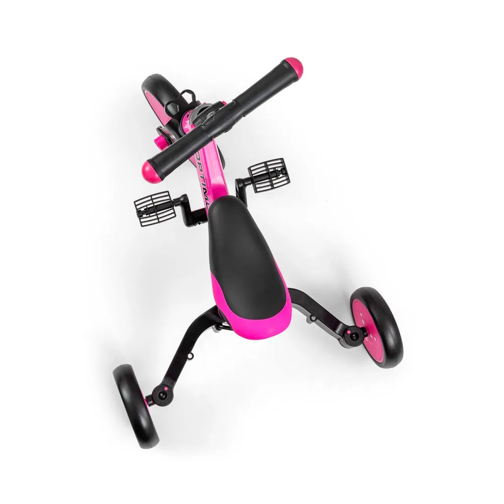 Triratis Optimus Plus 4-in-1, Pink-Judėjimui, Triratukai vaikams-e-vaikas