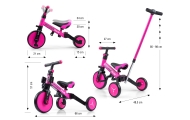 Triratis Optimus Plus 4-in-1, Pink-Judėjimui, Triratukai vaikams-e-vaikas