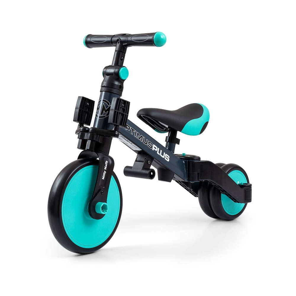 Triratis Optimus Plus 4-in-1, Mint-Judėjimui, Balansiniai dviratukai, Triratukai vaikams-e-vaikas