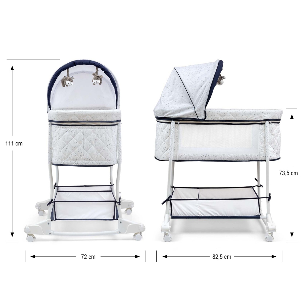 Lopšys Dream On 2in1 SIMPLE GREY-Miegui, Lopšiukai-e-vaikas