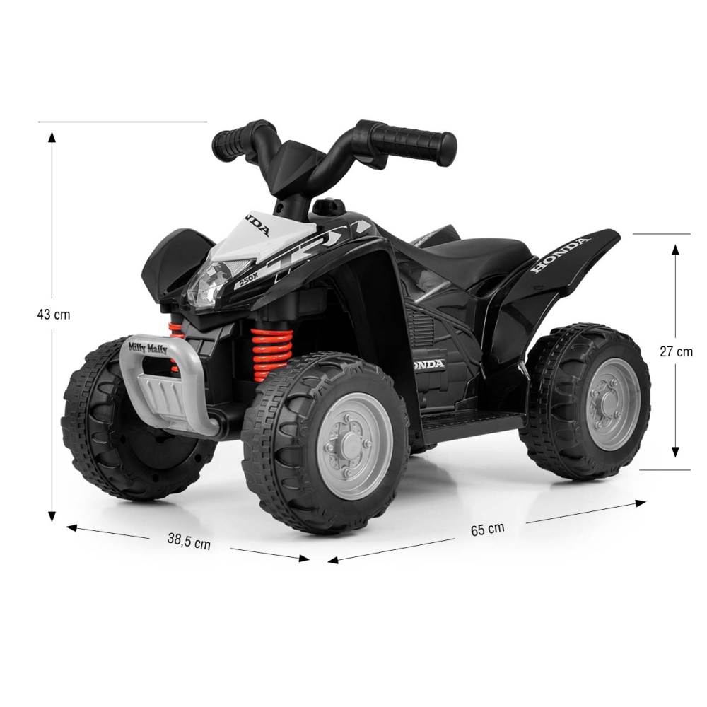 Elektrinis keturratis HONDA ATV, Black-Elektromobiliai vaikams, Keturračiai ir bagiai-e-vaikas