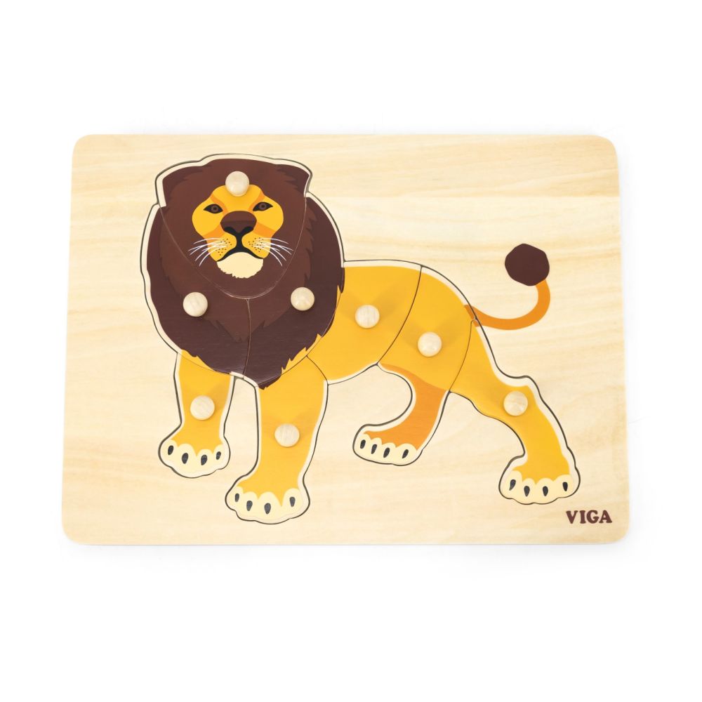 Viga 44602 Puzzle na podkładce z uchwytami - Lew