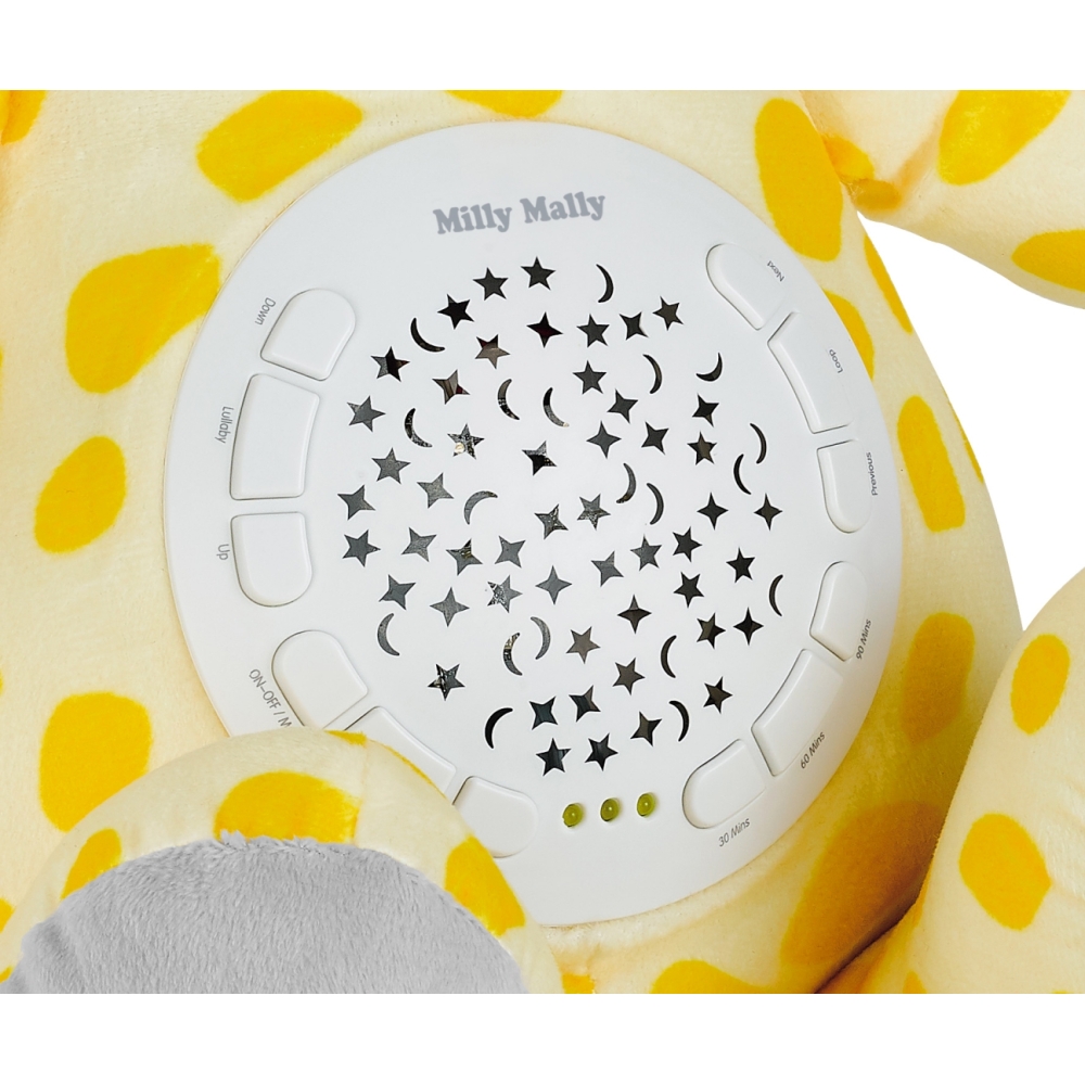Pliušinis žaislas su projektoriumi Milly Giraffe-Miegui, Migdukai ir karuselės, Miego žaislai-e-vaikas