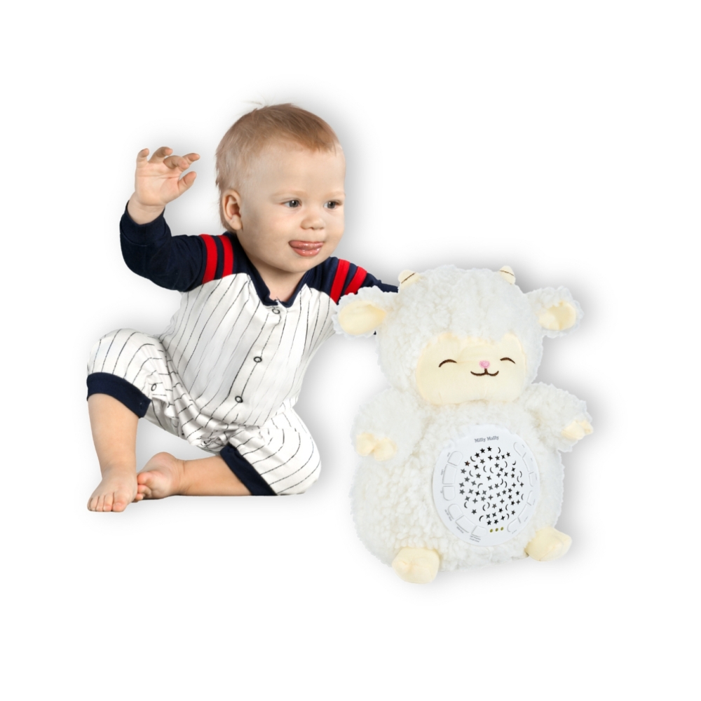 Pliušinis žaislas su Milly Sheep projektoriumi-Miegui, Žaislai, Migdukai ir karuselės, Kūdikiams, Miego žaislai-e-vaikas