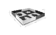 Mata piankowa puzzle Jolly 2x2 - Grey