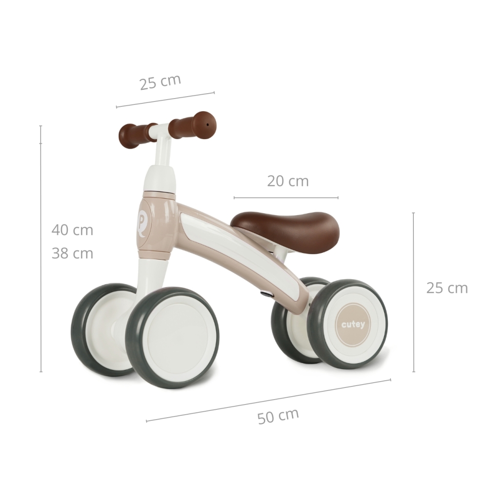 "Qplay" transporto priemonės "Cutey Retro Beige-Judėjimui, Balansiniai dviratukai-e-vaikas