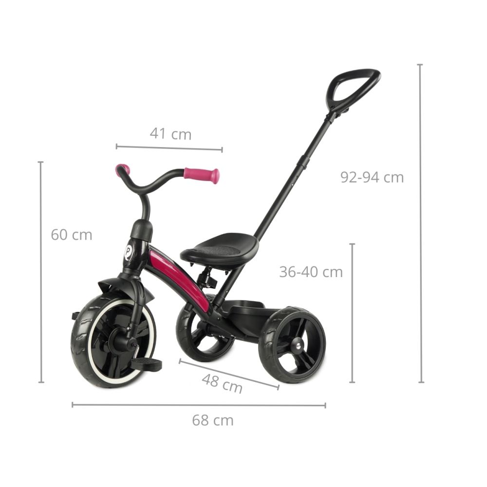"Qplay" triratis "Elite Plus Rose-Judėjimui, Triratukai vaikams-e-vaikas