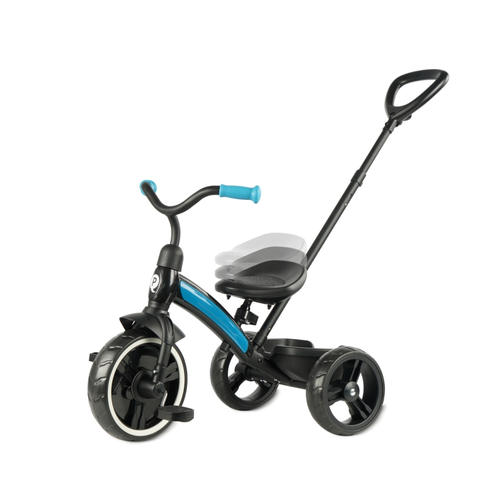 Triratis Qplay Elite Plus New, mėlynas-Judėjimui, Triratukai vaikams-e-vaikas