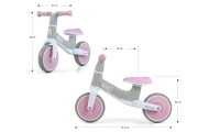 Balansinis dviratis Velo, Pink-Judėjimui, Balansiniai dviratukai-e-vaikas