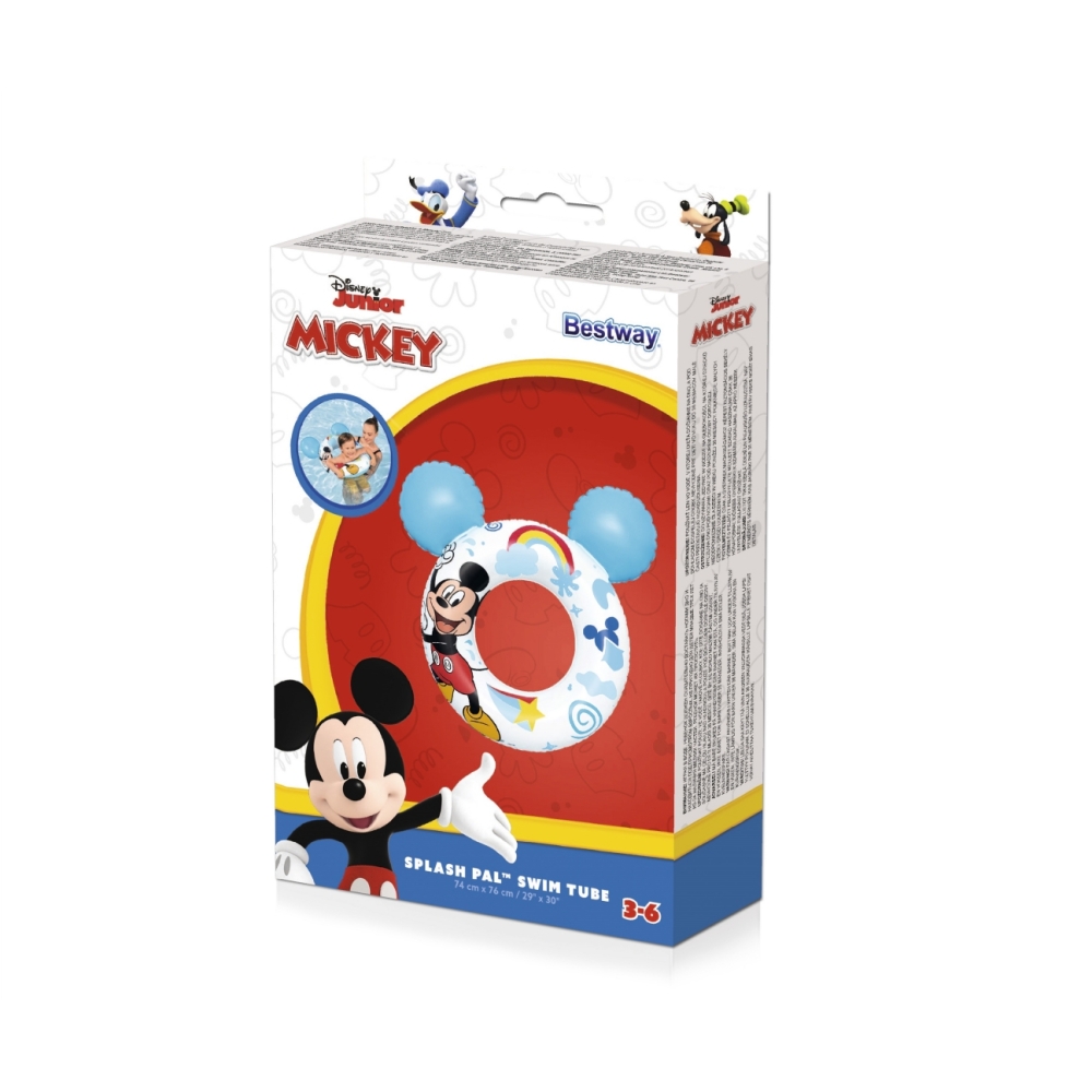 Bestway 9102K Disney Junior Mickey&Friends plaukimo ratas 74cm x 76cm