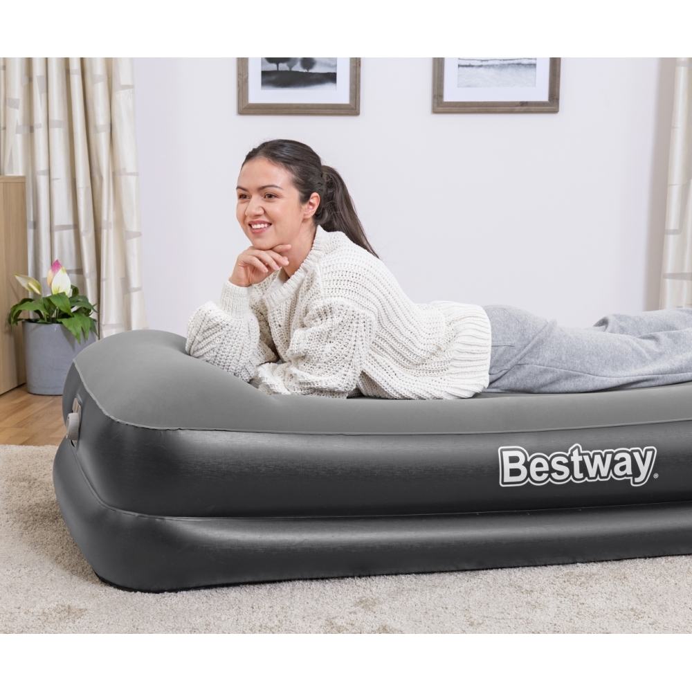 Veliūrinis čiužinys su elektriniu siurbliu 191 x 97 x 46 cm Bestway 67401-Namai, laisvalaikis, turizmas, Pripučiami čiužiniai ir