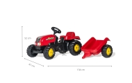 Rolly Toys 012121 Traktor Rolly Kid z przeczepą Czerwony