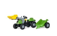 Rolly Toys rollyKid-X Traktor na pedały z Łyżką i Przyczepą