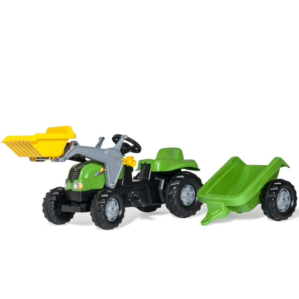 Rolly Toys rollyKid-X Traktor na pedały z Łyżką i Przyczepą