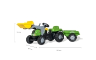 Pedalinis traktorius su kaušu ir priekaba Rolly Toys rollyKid-X-Judėjimui, Minami traktoriai ir jų priedai-e-vaikas