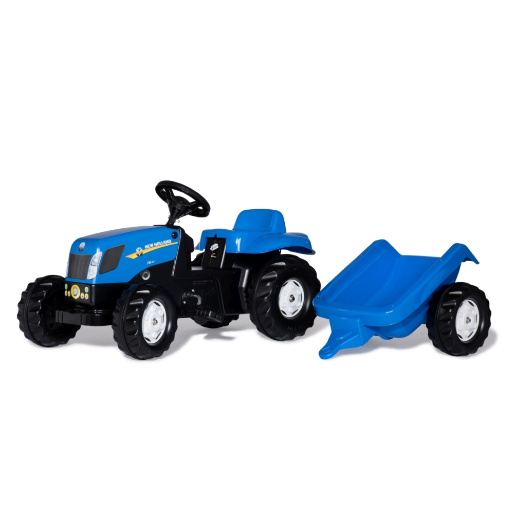Rolly Toys rollyKid NH T 7040 Traktor na pedały New Holland z Przyczepką