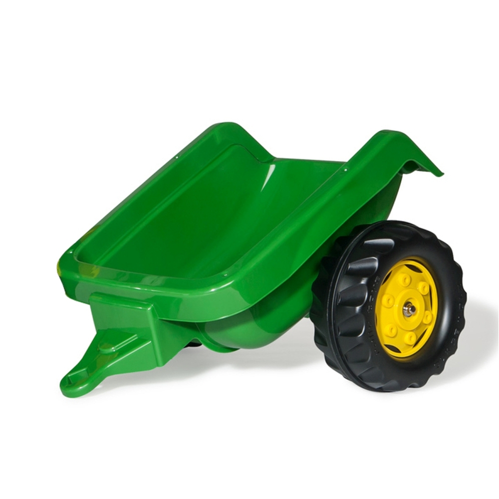Rolly Toys 012190 Rolly Kid John Deere traktorius su priekaba Rolly Toys-Judėjimui, Minami traktoriai ir jų priedai-e-vaikas
