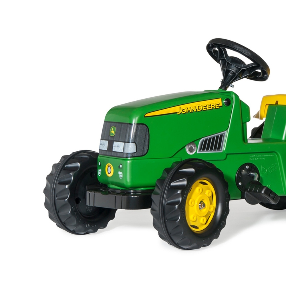 Rolly Toys 012190 Rolly Kid John Deere traktorius su priekaba Rolly Toys-Judėjimui, Minami traktoriai ir jų priedai-e-vaikas