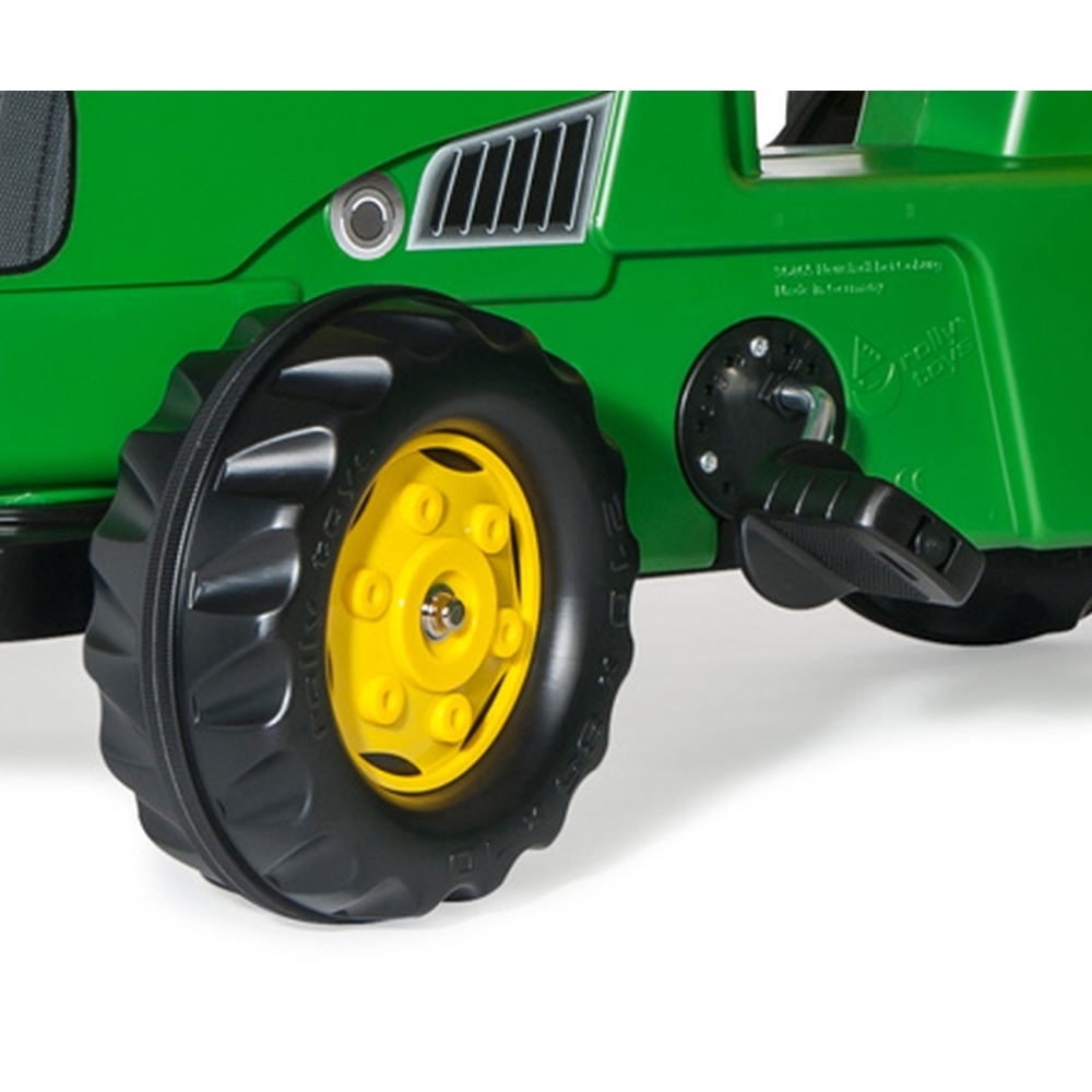 Rolly Toys 012190 Rolly Kid John Deere traktorius su priekaba Rolly Toys-Judėjimui, Minami traktoriai ir jų priedai-e-vaikas