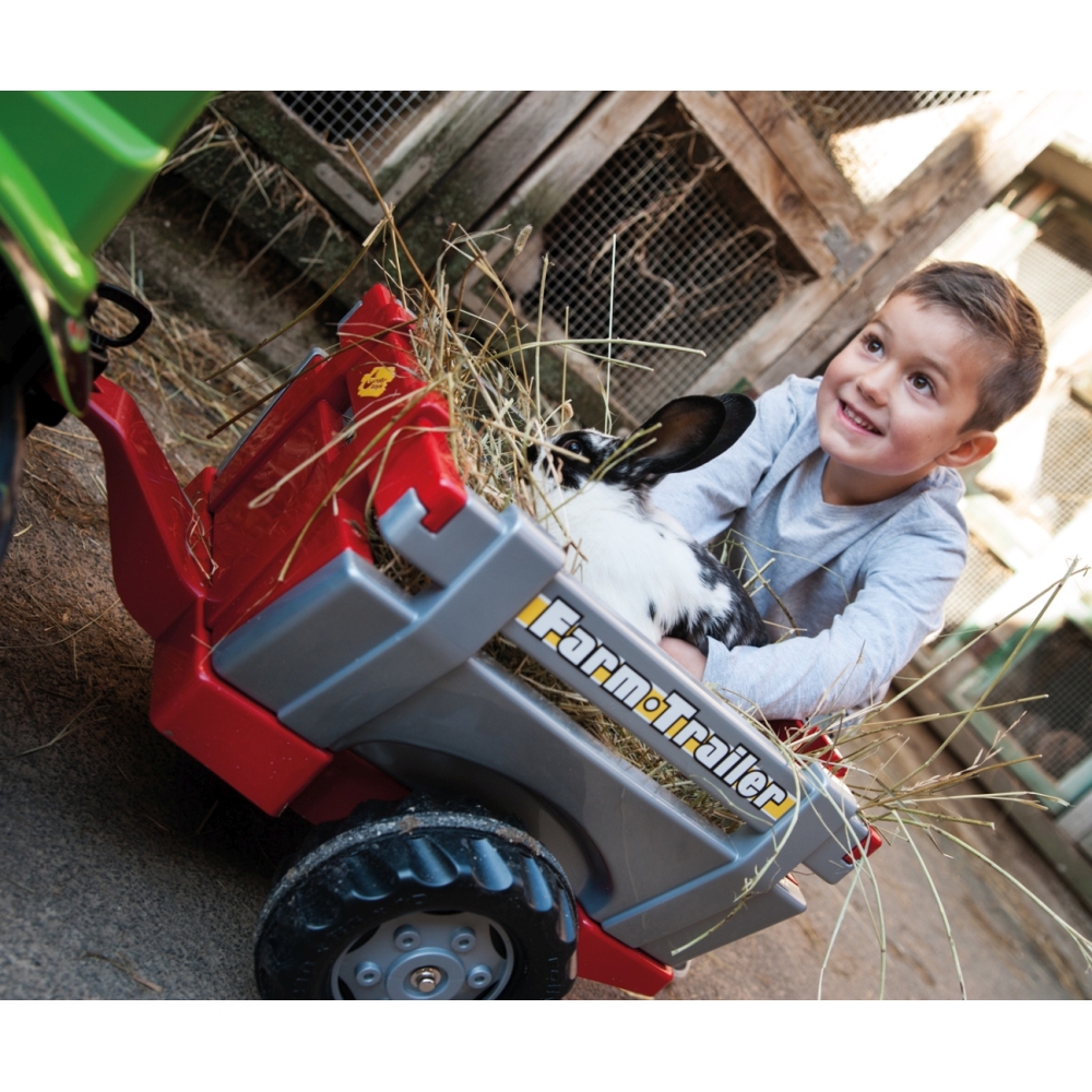 Rolly Toys 811397 Traktor Rolly Junior RT z przyczepą i łyżka Czerwony