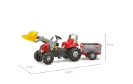 Rolly Toys 811397 Traktor Rolly Junior RT z przyczepą i łyżka Czerwony