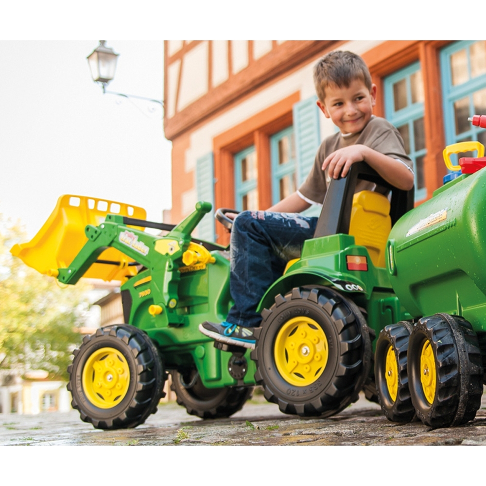 Rolly Toys 710027 Rolly Farmtrac John Deere 7930 traktorius su kaušu-Judėjimui, Minami traktoriai ir jų priedai-e-vaikas