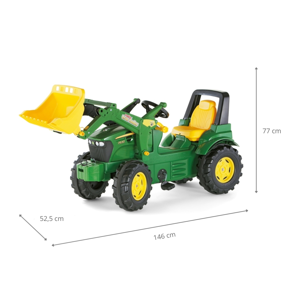 Rolly Toys 710027 Rolly Farmtrac John Deere 7930 traktorius su kaušu-Judėjimui, Minami traktoriai ir jų priedai-e-vaikas