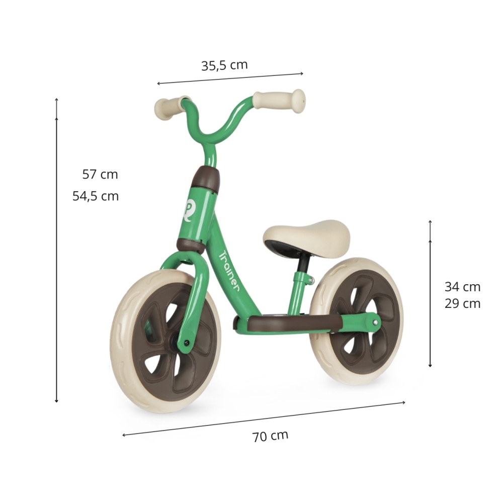 Qplay balansinis dviratis Trainer žalias-Judėjimui, Balansiniai dviratukai-e-vaikas
