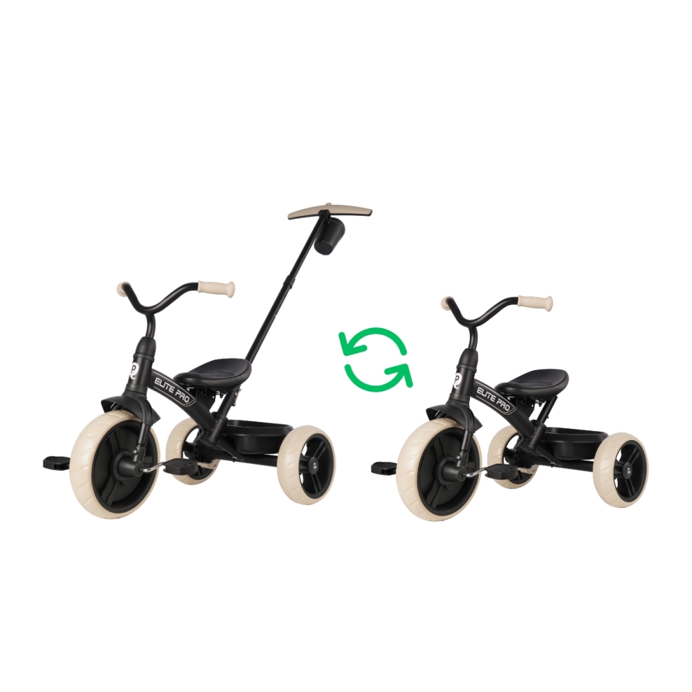 Triratis Qplay Elite Pro, Black-Judėjimui, Triratukai vaikams-e-vaikas