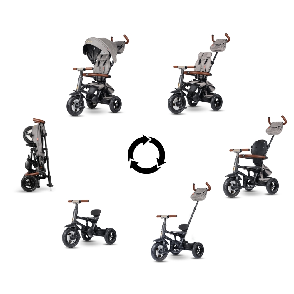 Triratis Qplay Rito Deluxe Rubber, žalias-Judėjimui, Triratukai vaikams-e-vaikas