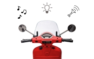 Elektrinis motoroleris Vespa GTS Super, Red-Elektromobiliai vaikams, Motociklai-e-vaikas