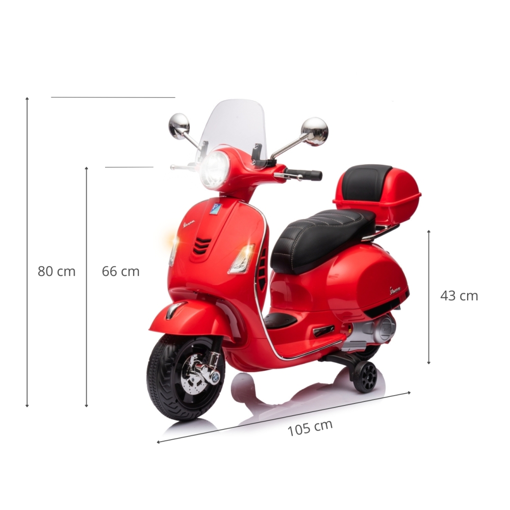 Elektrinis motoroleris Vespa GTS Super, Red-Elektromobiliai vaikams, Motociklai-e-vaikas