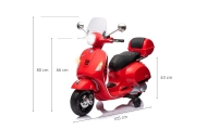 Elektrinis motoroleris Vespa GTS Super, Red-Elektromobiliai vaikams, Motociklai-e-vaikas