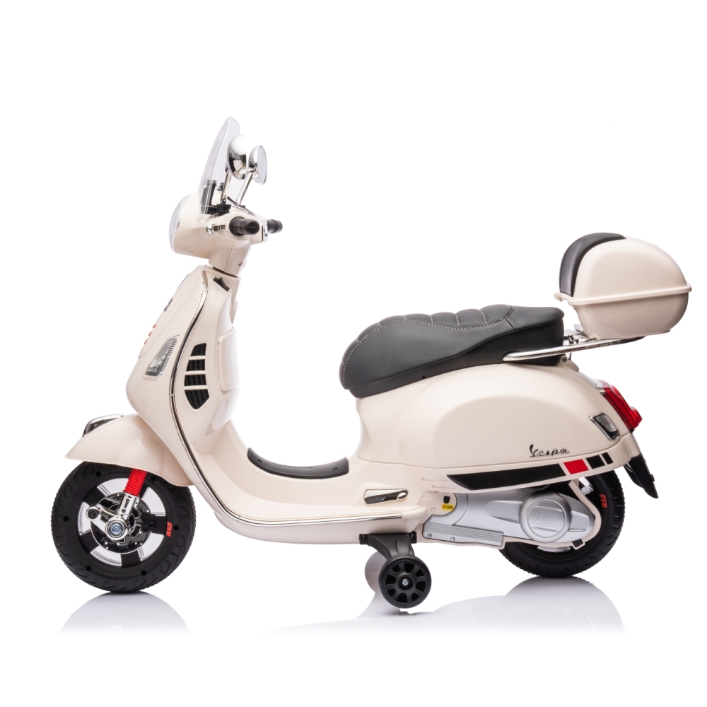 Elektrinis motoroleris Vespa GTS Super, White-Elektromobiliai vaikams, Motociklai-e-vaikas