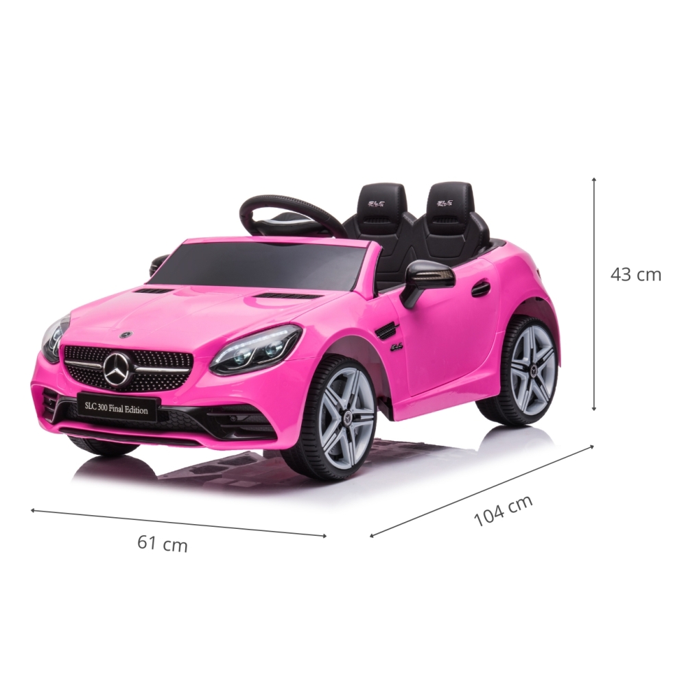 Elektromobilis Mercedes-Benz SLC, Pink-Elektromobiliai vaikams, Mašinos-e-vaikas