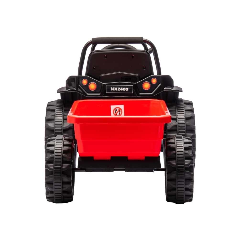 Pojazd na akumulator Traktor z przyczepą Farmer Red