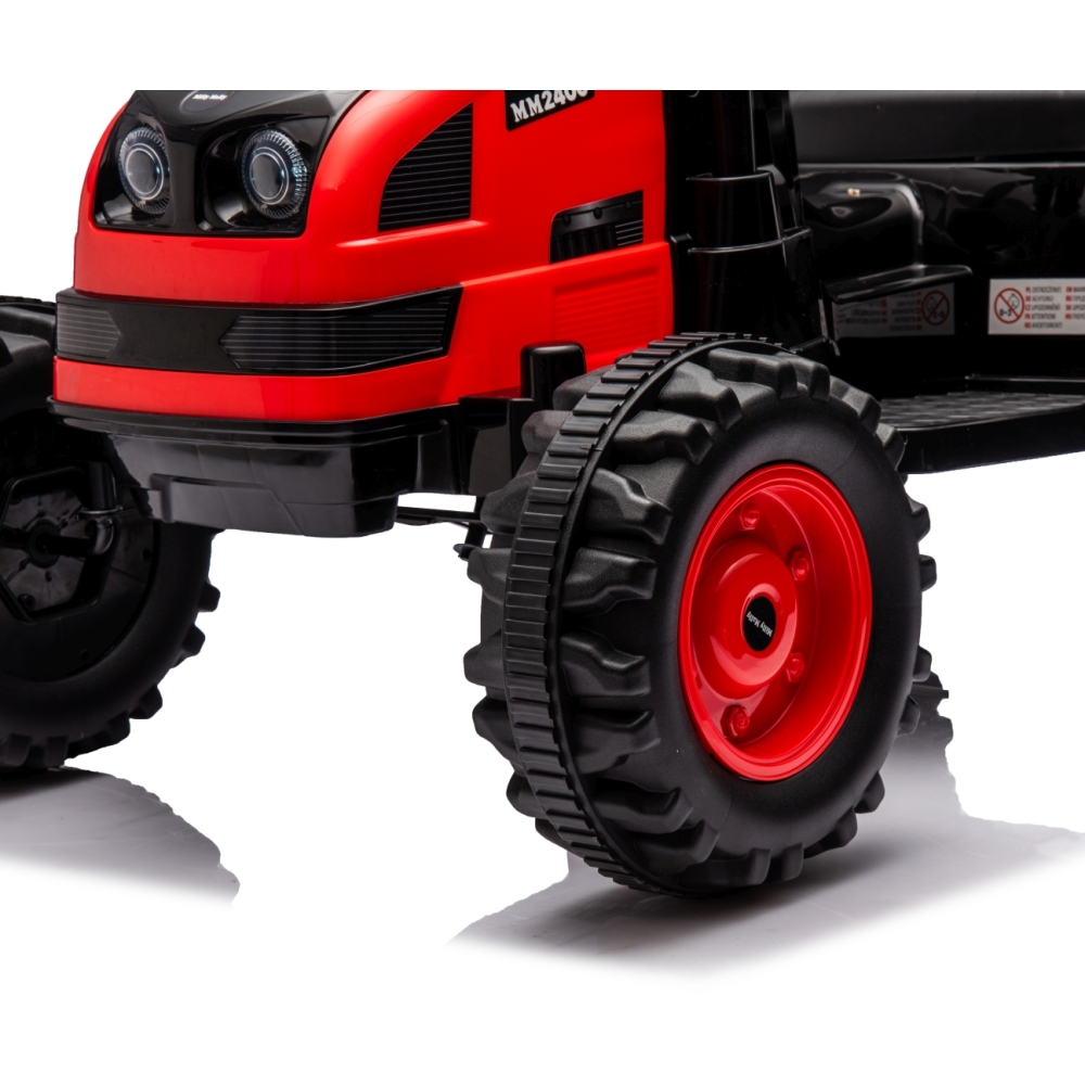 Pojazd na akumulator Traktor z przyczepą Farmer Red