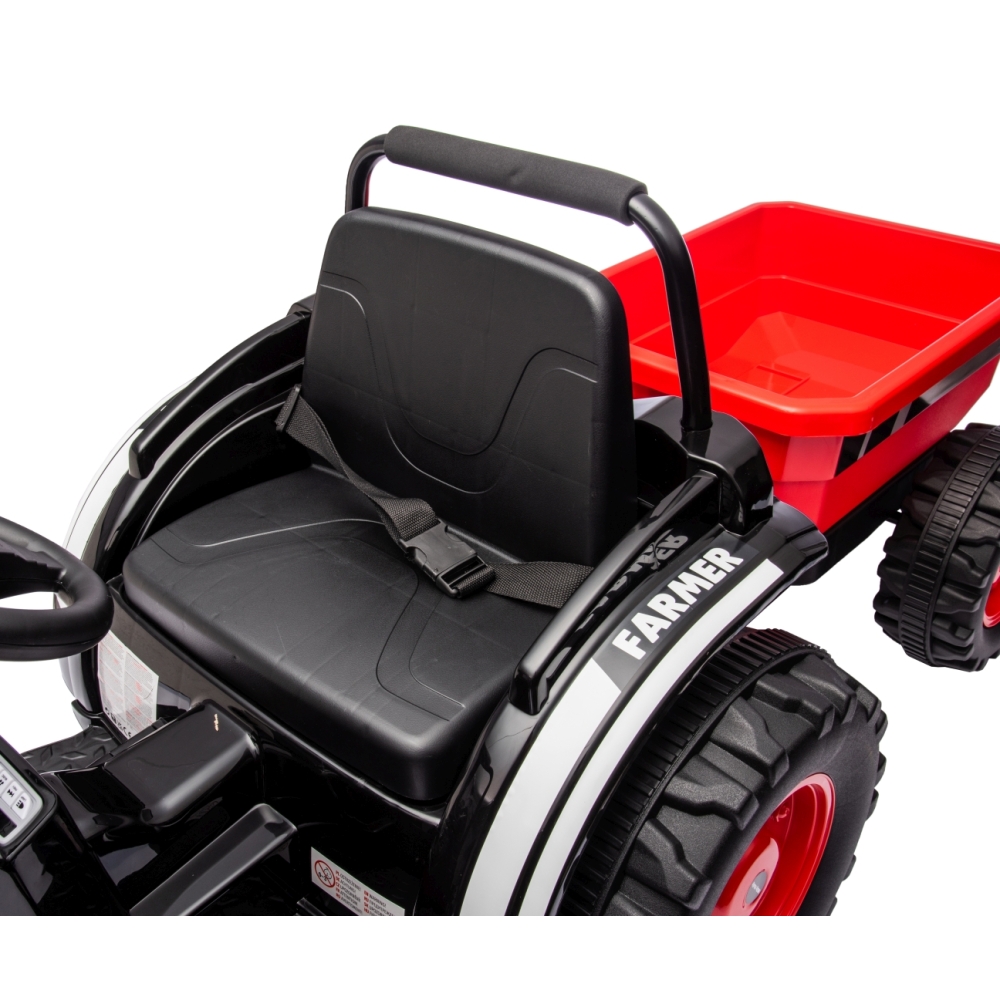 Pojazd na akumulator Traktor z przyczepą Farmer Red
