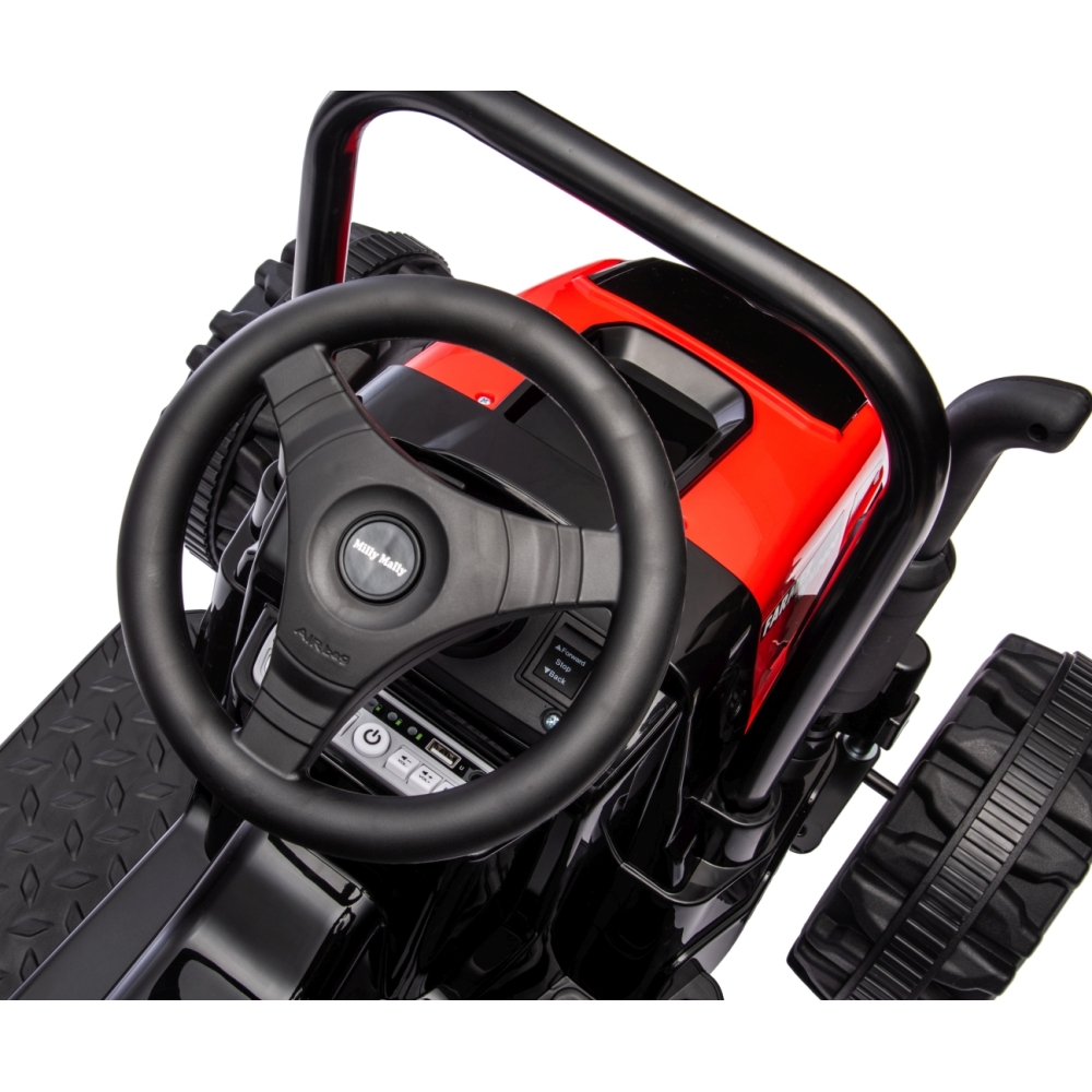 Pojazd na akumulator Traktor z przyczepą Farmer Red
