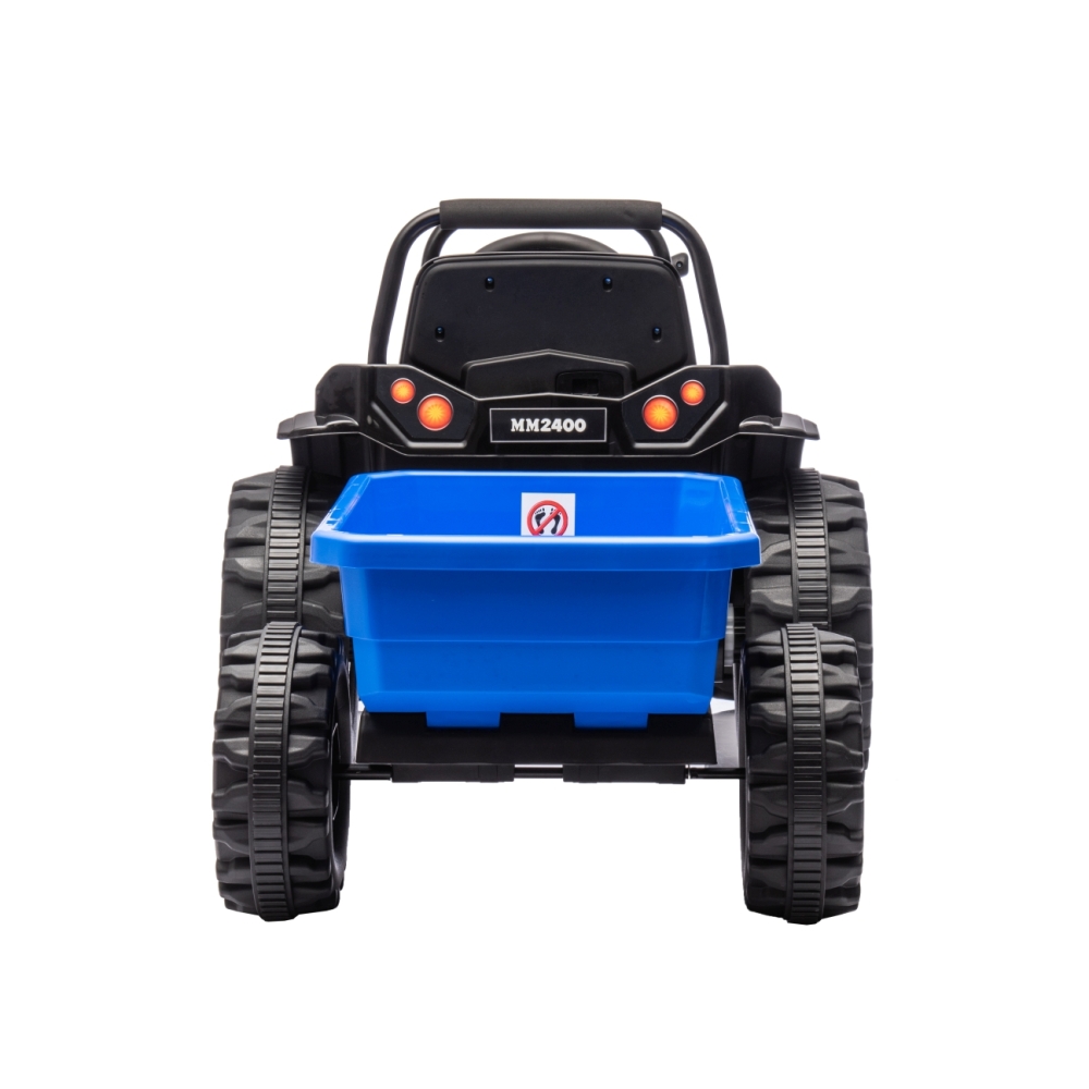 Pojazd na akumulator Traktor z przyczepą Farmer Blue